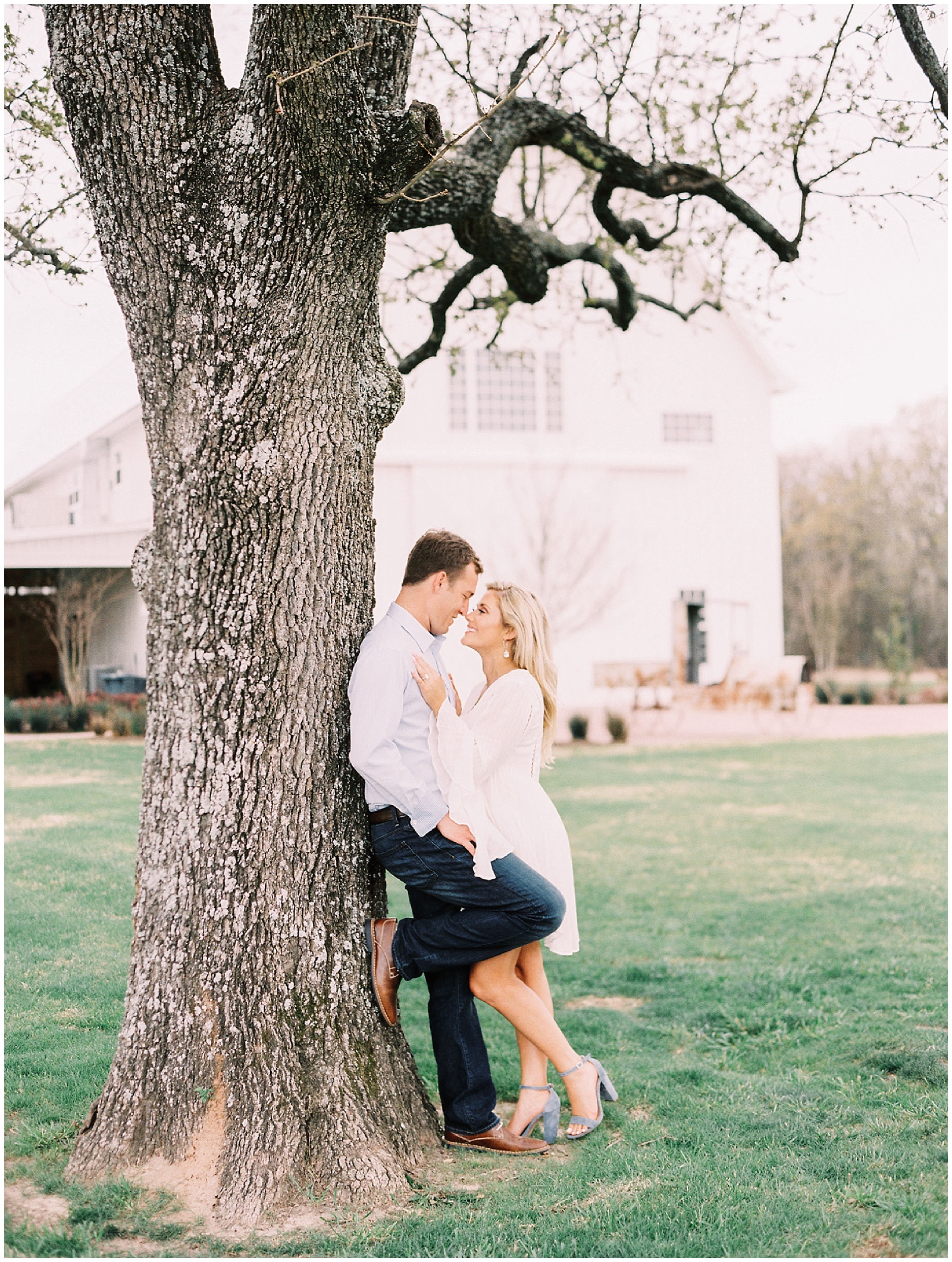 White Sparrow Barn Engagement Session