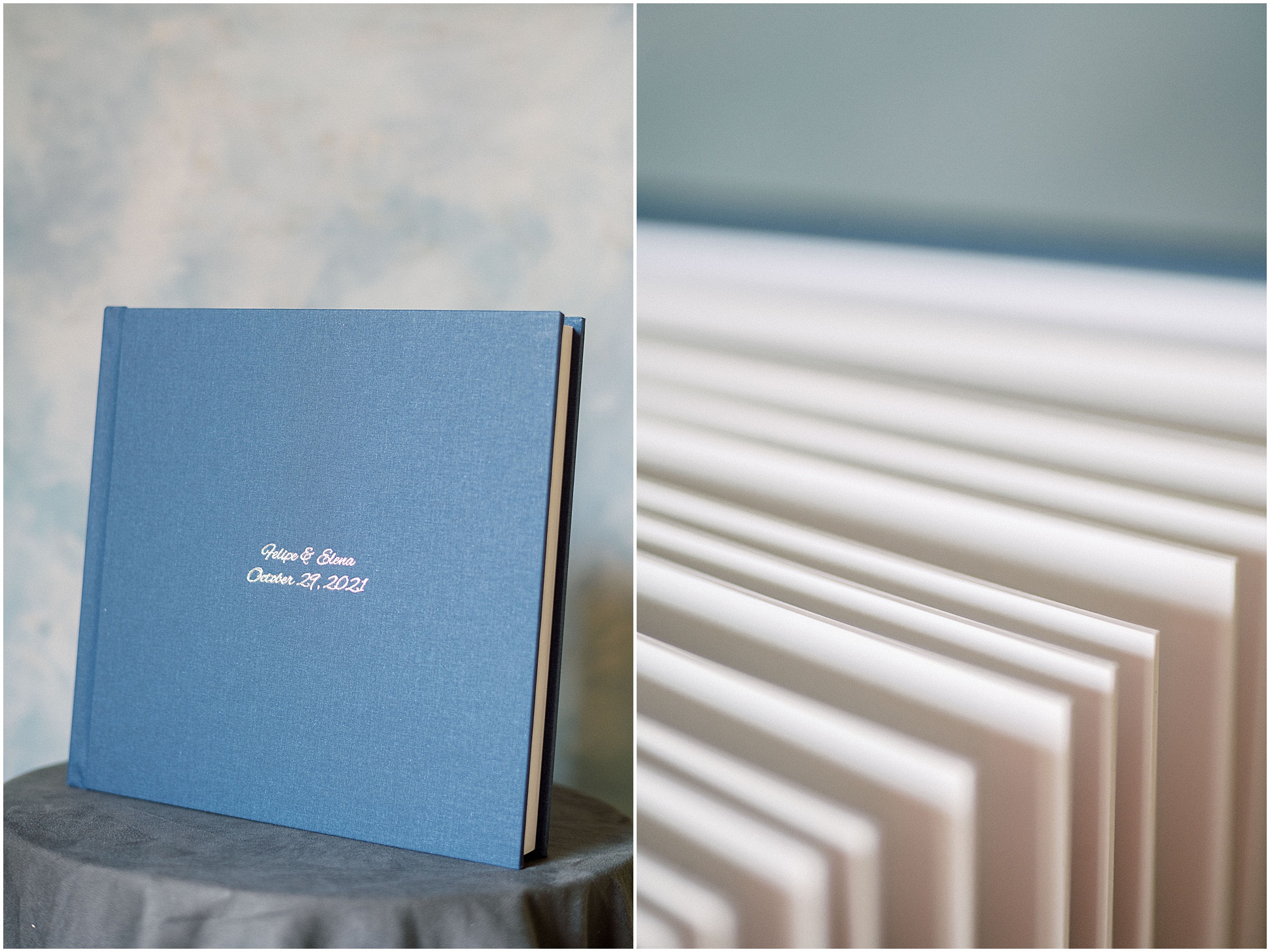 Intricately designed wedding album filled with stunning memories
