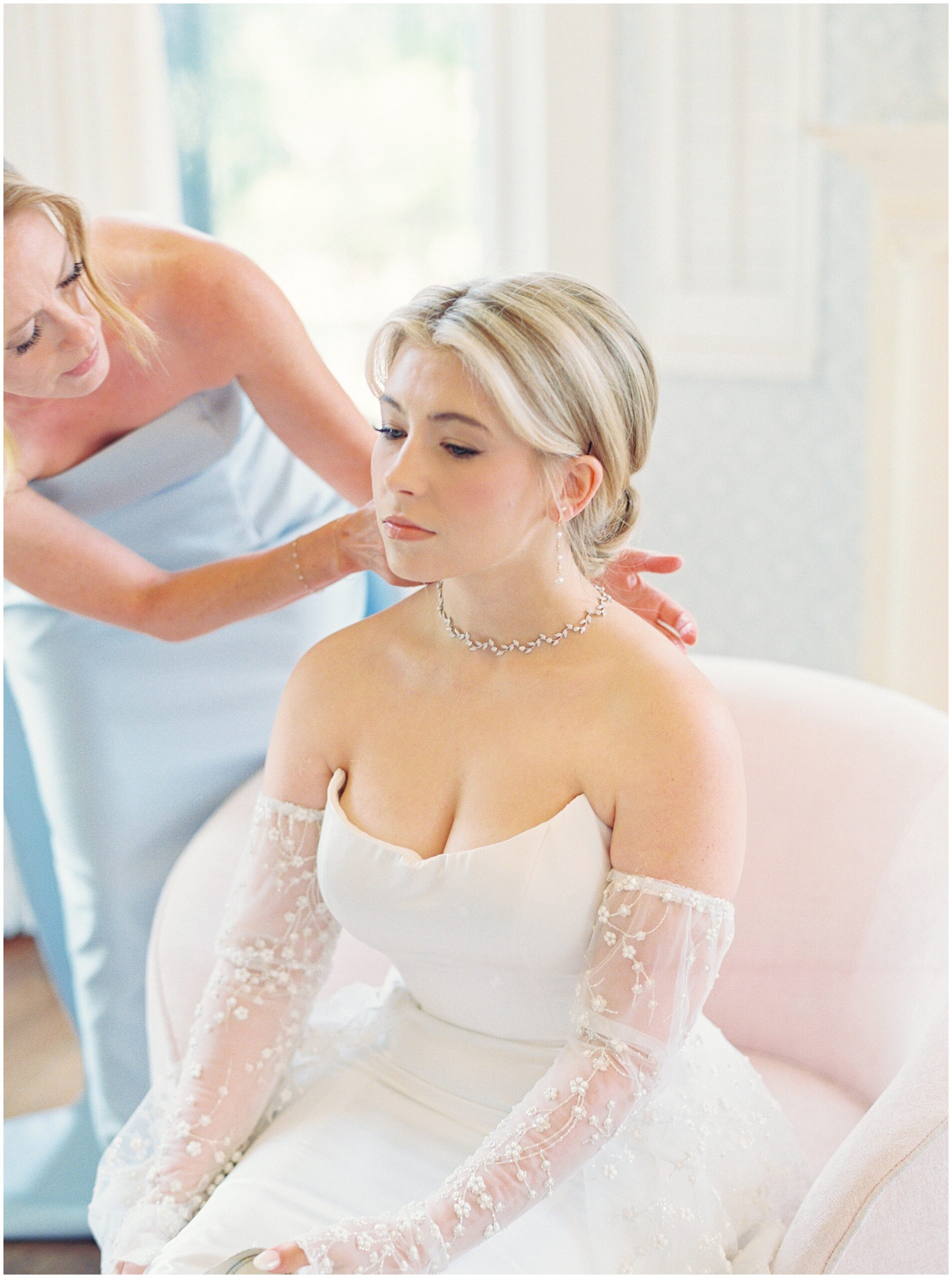 film wedding photography details during bride getting ready in Dallas