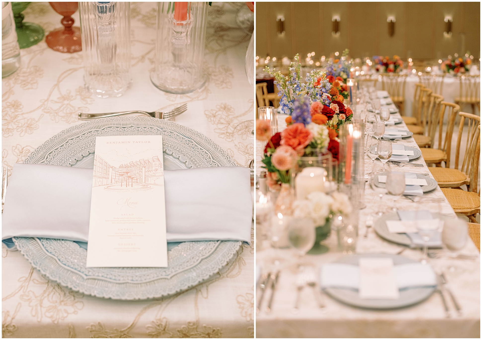 candleight autumn color reception at Fort worth Crescent hotel