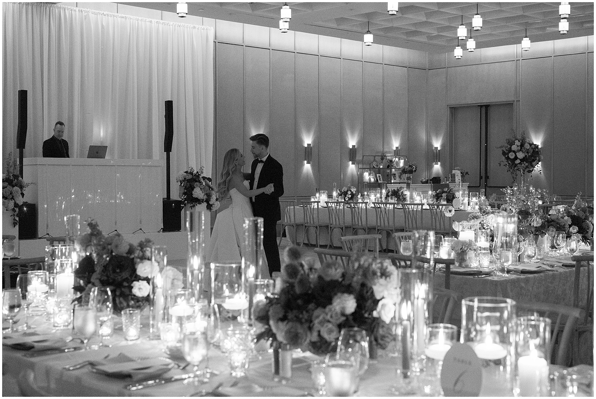 bride and groom dancing at fort worth crescent hotel
