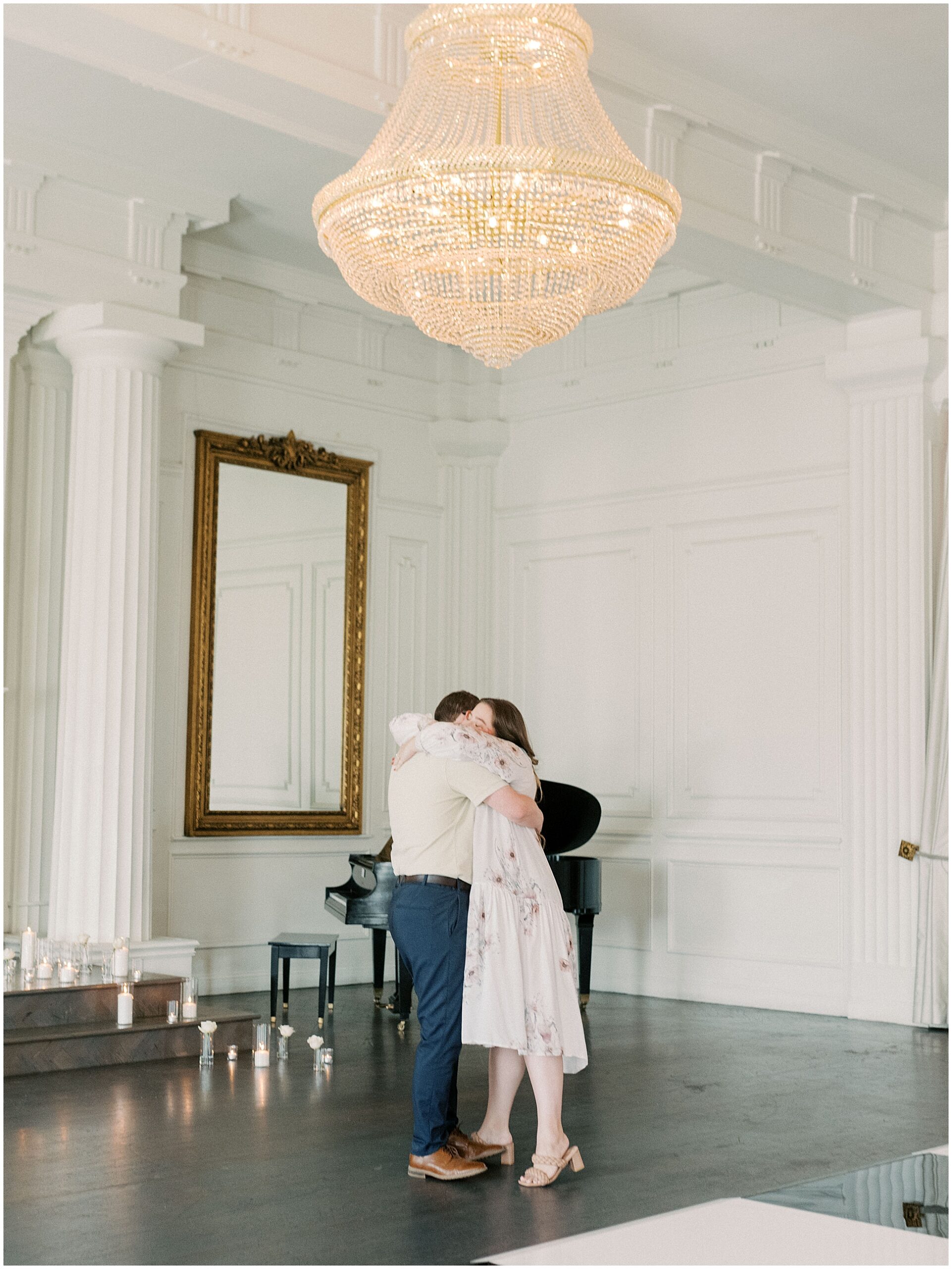 surprise engagement proposal at The Mason Oak Cliff