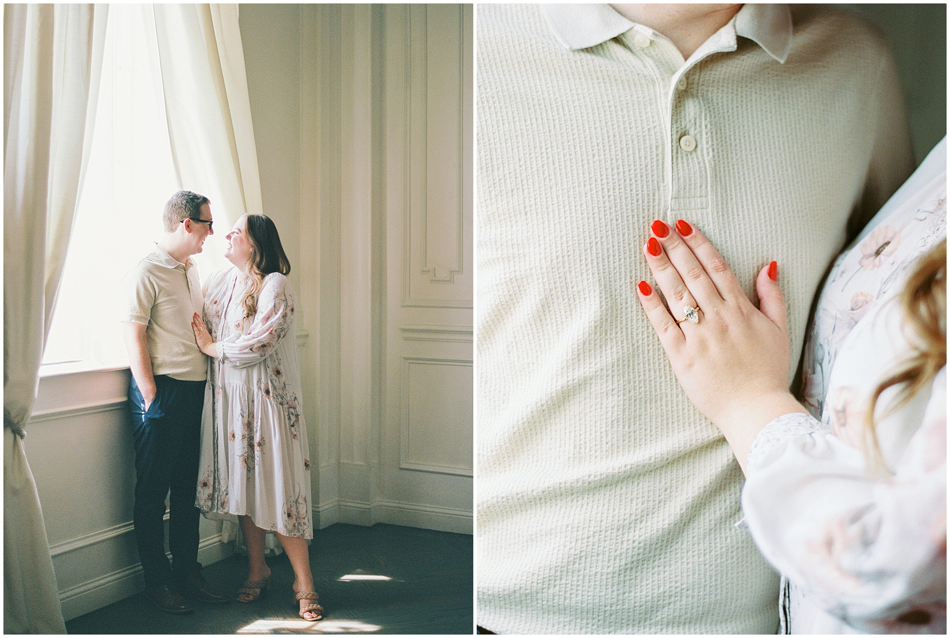Engagement Proposal couple at the mason dallas