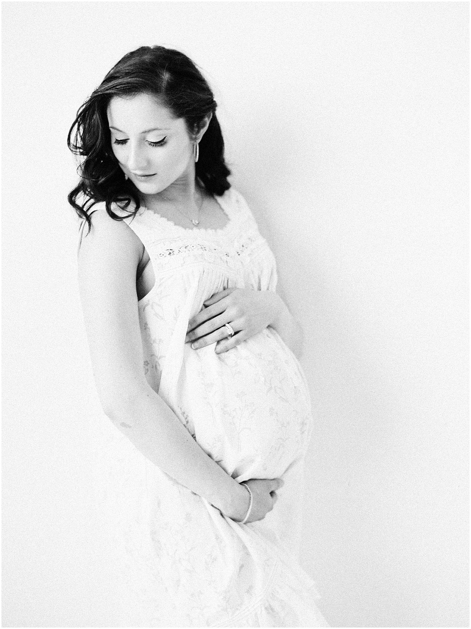 Dallas Indoor Film Maternity Session Alba Rose Photography