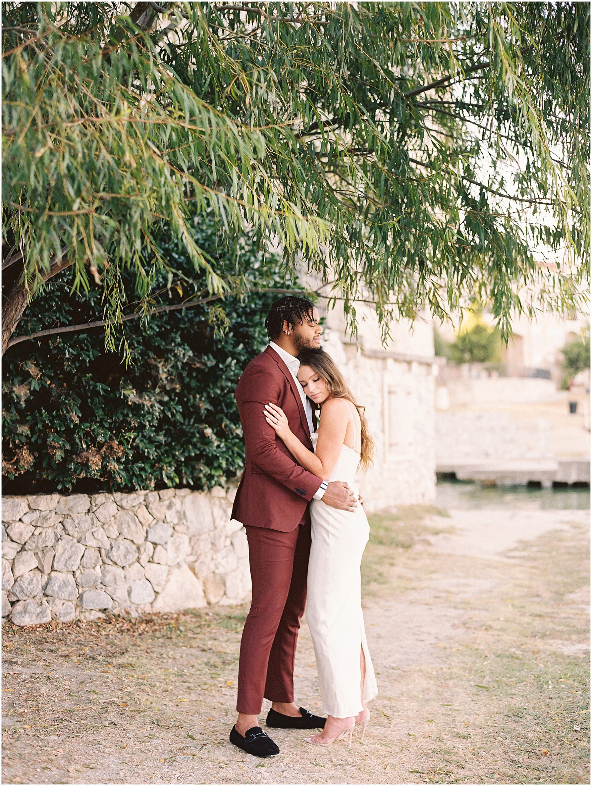 Chic, stylish european inspired engagement session at Adriatica village